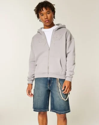 Baggy denim-malershorts