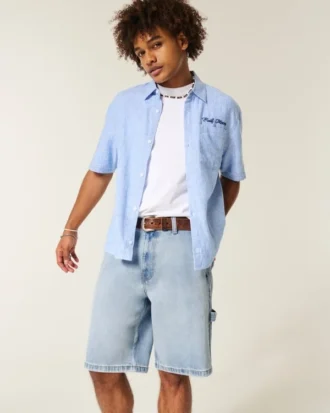 Baggy denim-malershorts