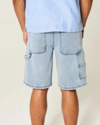 Baggy denim-malershorts