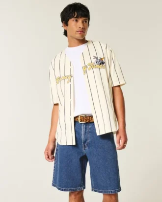 Baggy denimshorts i medium vask