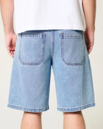 Baggy denimshorts i medium vask