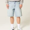 Baggy denimshorts med stjernemønster Baggy denimshorts med stjernemønster