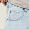 Baggy denimshorts med stjernemønster Baggy denimshorts med stjernemønster