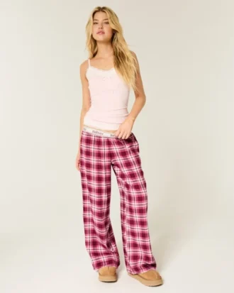 Baggy flannelbukser