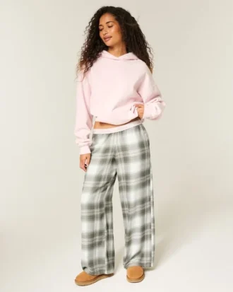 Baggy flannelbukser