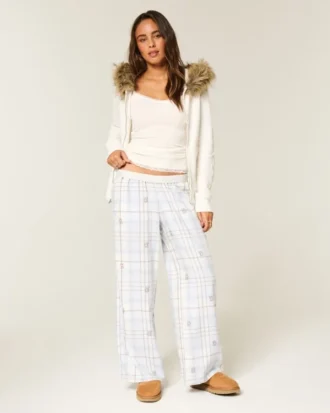 Baggy flannelbukser