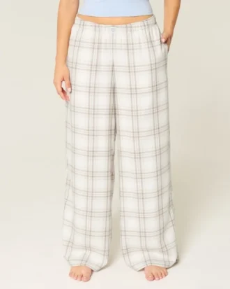 Baggy flannelbukser