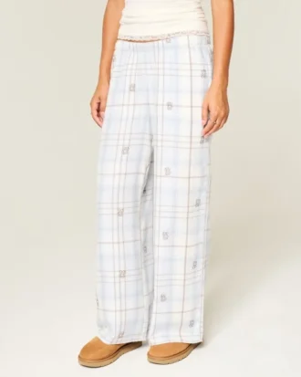 Baggy flannelbukser