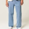 Baggy jeans i medium vask med broderi Baggy jeans i medium vask med broderi