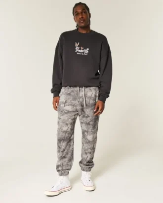 Baggy joggingbukser med snøre Baggy joggingbukser med snøre