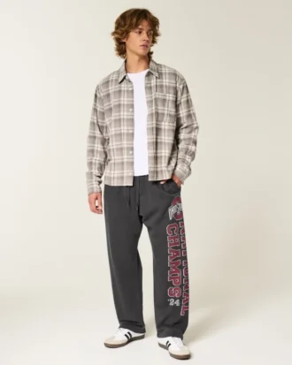 Baggy Ohio State University Buckeyes Graphic Sweatpants Baggy Ohio State University Buckeyes Graphic Sweatpants