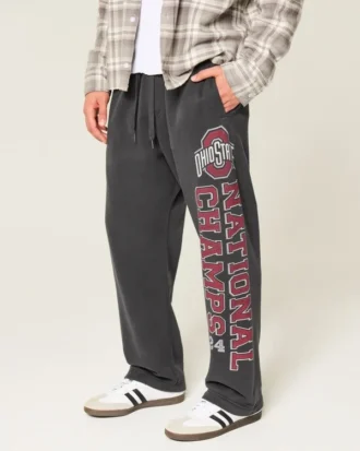 Baggy Ohio State University Buckeyes Graphic Sweatpants Baggy Ohio State University Buckeyes Graphic Sweatpants