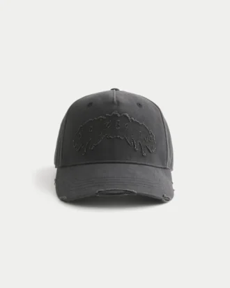 Baseballkasket med distressed applikation