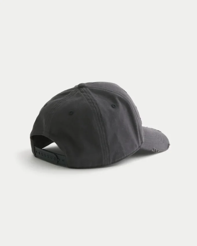 Baseballkasket med distressed applikation
