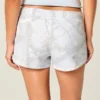 Blå camouflage fleece mini shorts
