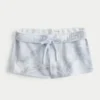 Blå camouflage fleece mini shorts