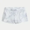 Blå camouflage fleece mini shorts