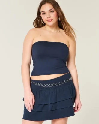Blød, strækbar, sømløs tube-top