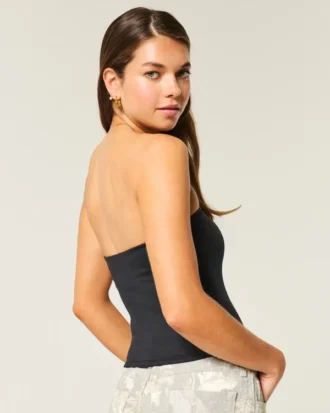 Blød, strækbar, sømløs tube-top