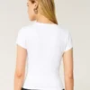 Blødt, strækbart, sømløst stof Rundhalset baby-T-shirt