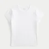 Blødt, strækbart, sømløst stof Rundhalset baby-T-shirt