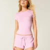 Blødt stretch-baby-T-shirt i sømløst stof