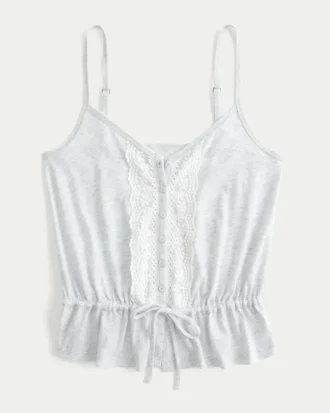 Blonderdetaljeret peplum-top