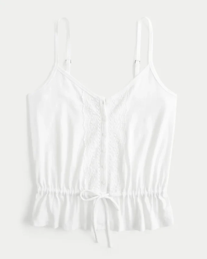 Blonderdetaljeret peplum-top