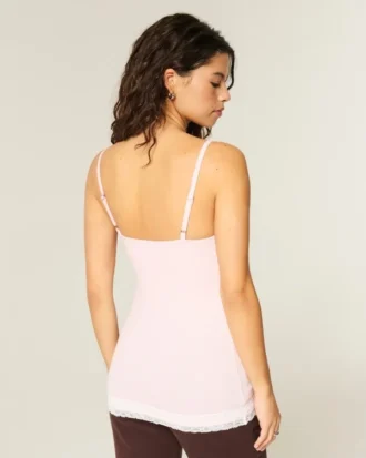 Blonderkantet lagdelings-camisole