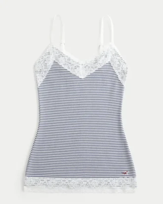 Blonderkantet lagdelings-camisole