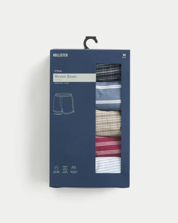 Bomuldsboxershorts, 5-pak
