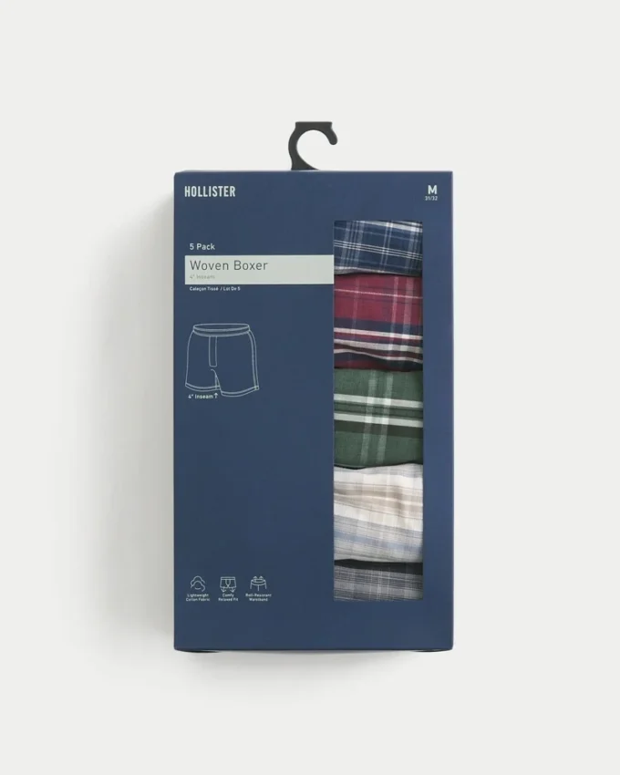 Bomuldsboxershorts, 5-pak