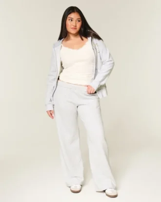 Bow Graphic Wide-Leg Sweatpants