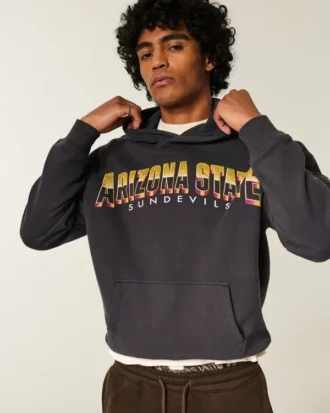 Boxy Arizona State University Sun Devils grafisk hættetrøje Boxy Arizona State University Sun Devils grafisk hættetrøje