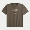 Boxy bomulds-T-shirt med McLaren-print Boxy bomulds-T-shirt med McLaren-print