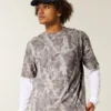 Boxy Crop Heavyweight Camo Crew T-shirt