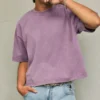 Boxy Crop Heavyweight Washed Crew T-shirt