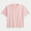 Boxy Crop Heavyweight Washed Crew T-shirt