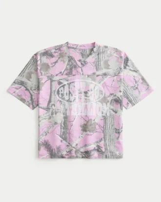 Boxy Crop Posty Co. Grafisk jersey