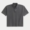 Boxy Crop Washed Polo