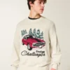 Boxy Dodge Challenger Graphic Crew Sweater Boxy Dodge Challenger Graphic Crew Sweater