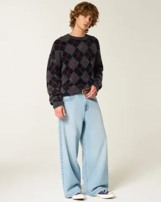 Boxy Fuzzy Crew Sweater