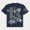 Boxy Georgia Tech Yellow Jackets grafisk T-shirt Boxy Georgia Tech Yellow Jackets grafisk T-shirt