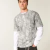 Boxy Heavyweight Camo Crew T-shirt