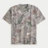 Boxy Heavyweight Camo Crew T-shirt