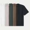 Boxy Heavyweight Cotton Crew T-shirt 5-pak