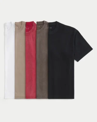 Boxy Heavyweight Crew T-shirt 5-pak