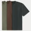 Boxy Heavyweight Washed Cotton Crew T-shirt 3-pak