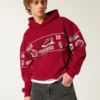 Boxy Indiana University Hoosiers grafisk hættetrøje Boxy Indiana University Hoosiers grafisk hættetrøje