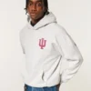 Boxy Indiana University Hoosiers grafisk hættetrøje Boxy Indiana University Hoosiers grafisk hættetrøje